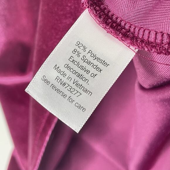 Y2K Nine West Velvet Cami Tank Top S Pink Lace Trim Fairycore Whimsigoth Party - Picture 4 of 7